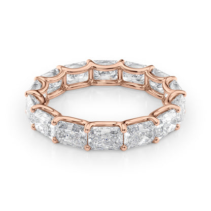 4ct Hermia Radiant Cut Moissanite Ring - Rose Gold