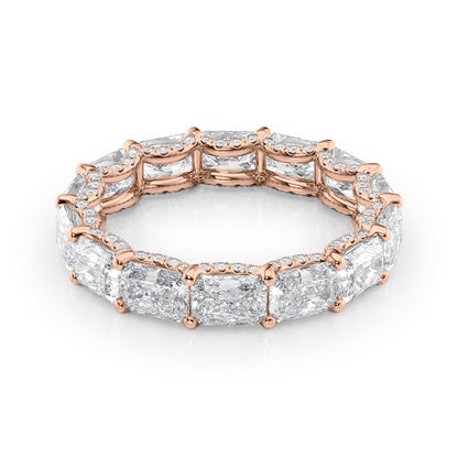 4.3ct Briona Radiant Cut Moissanite Ring - Rose Gold