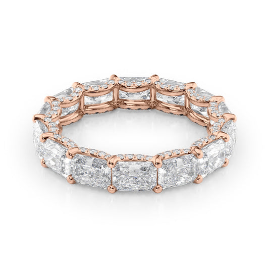4.3ct Briona Radiant Cut Moissanite Ring - Rose Gold
