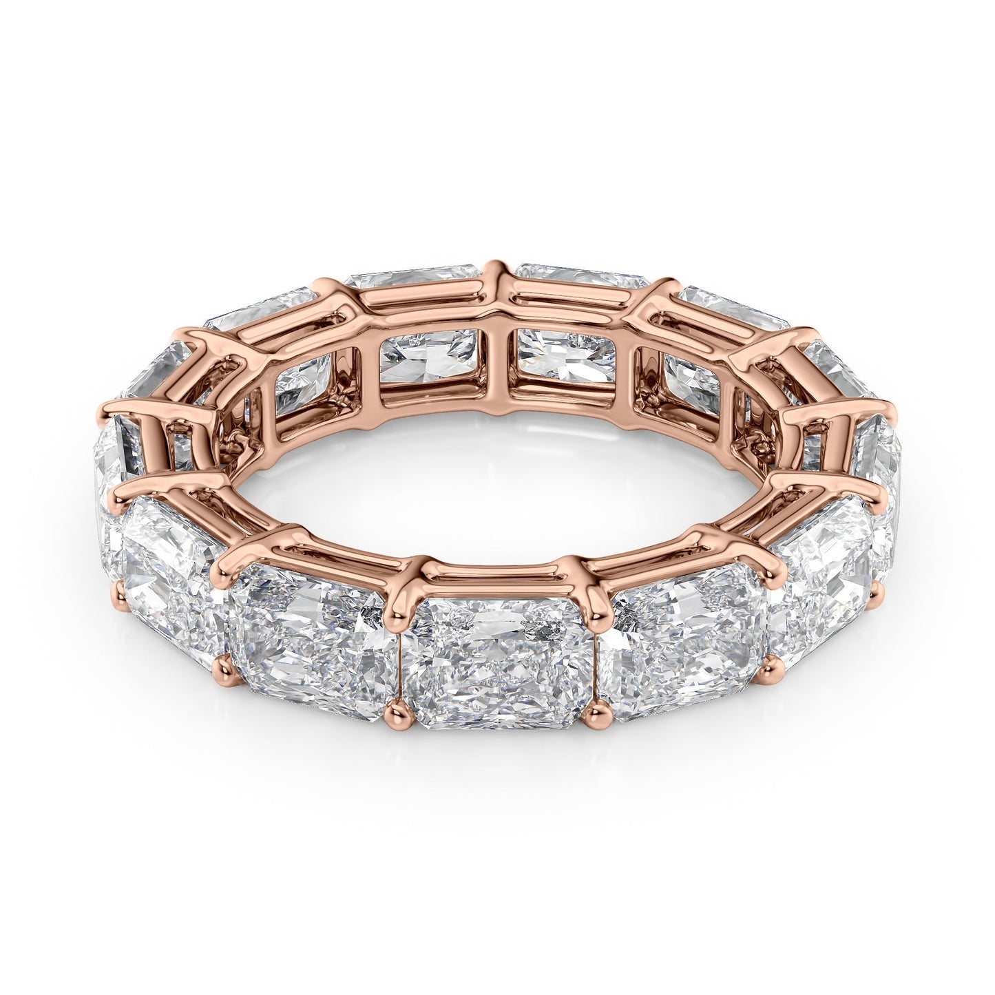 6ct Gildara Radiant Cut Moissanite Ring - Rose Gold
