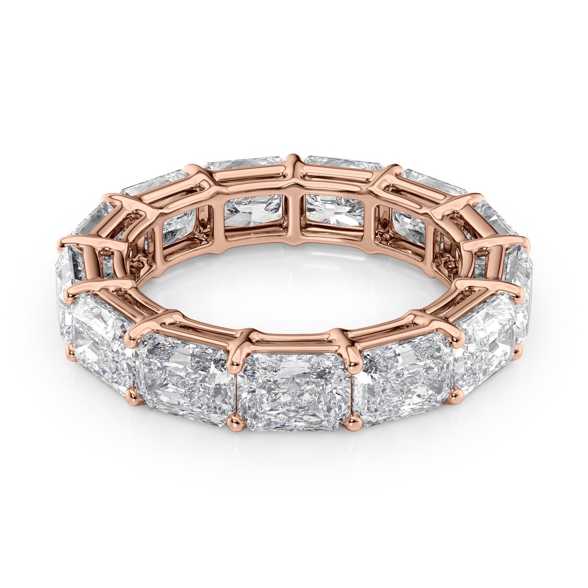 6ct Gildara Radiant Cut Moissanite Ring - Rose Gold