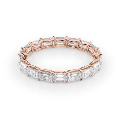 2.5ct Zina Emerald Cut Moissanite Ring - Rose Gold