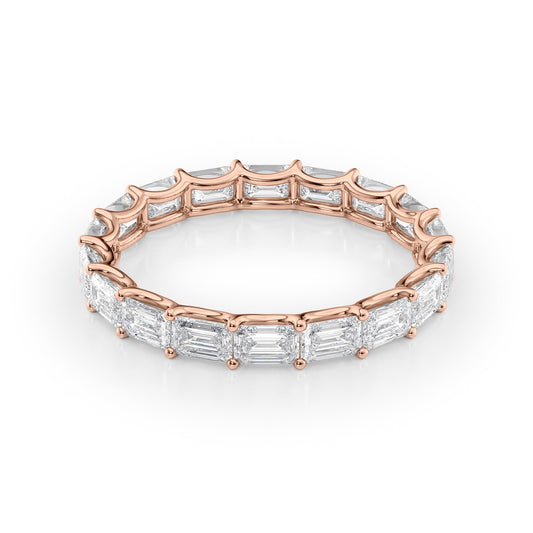 2.5ct Zina Emerald Cut Moissanite Ring - Rose Gold