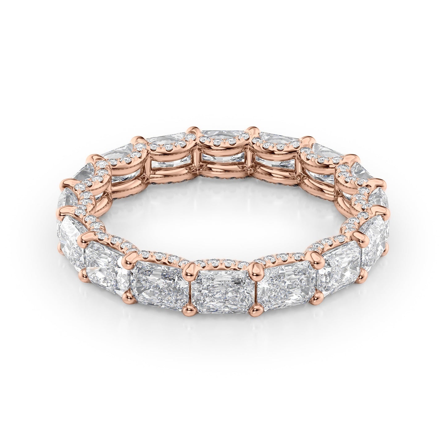 2.3ct Sirona Radiant Cut Moissanite Ring - Rose Gold