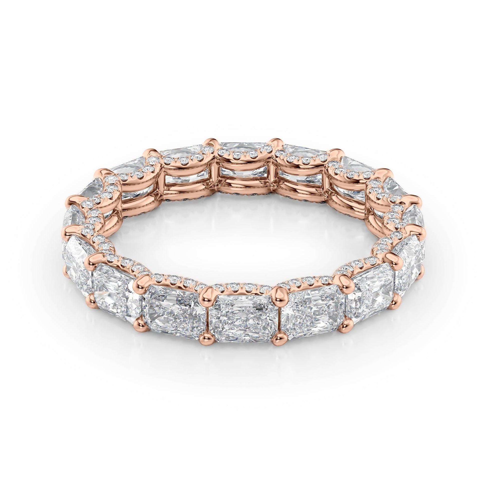 2.3ct Sirona Radiant Cut Moissanite Ring - Rose Gold