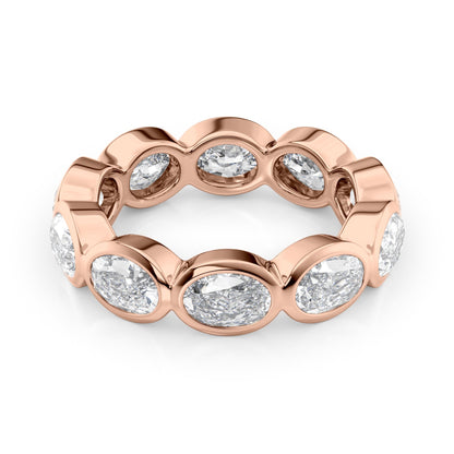4ct Amora Oval Cut Moissanite Ring - Rose Gold