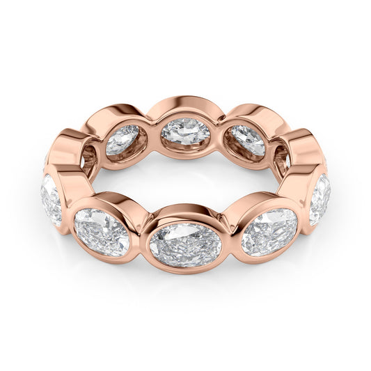 4ct Amora Oval Cut Moissanite Ring - Rose Gold