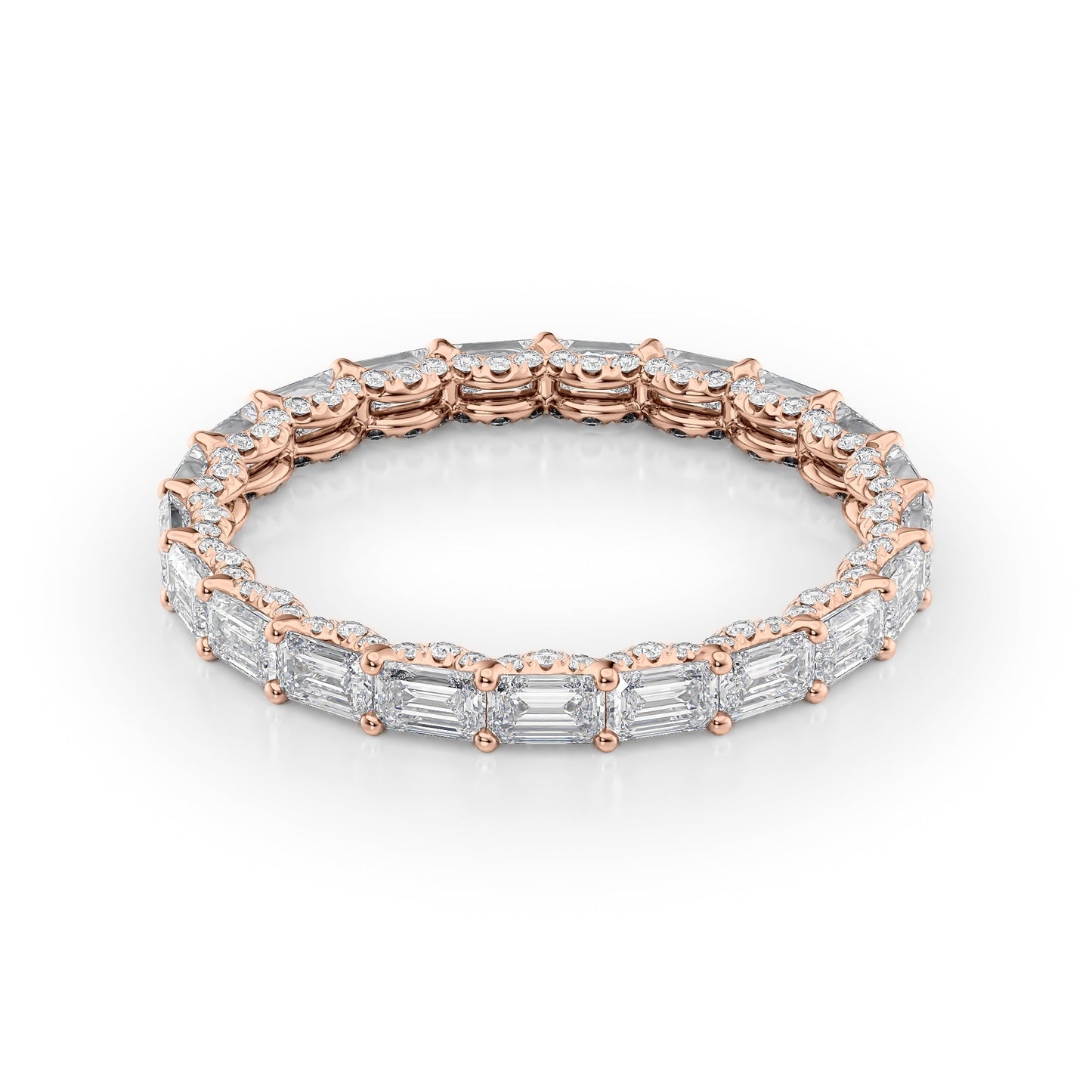 2.3ct Astrid Emerald Cut Moissanite Ring - Rose Gold