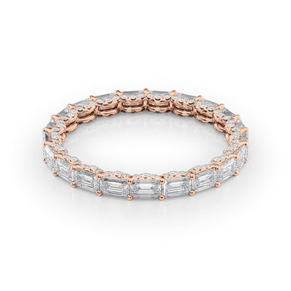 2.3ct Astrid Emerald Cut Moissanite Ring - Rose Gold