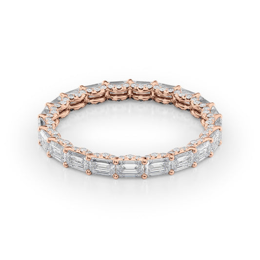 2.3ct Astrid Emerald Cut Moissanite Ring - Rose Gold