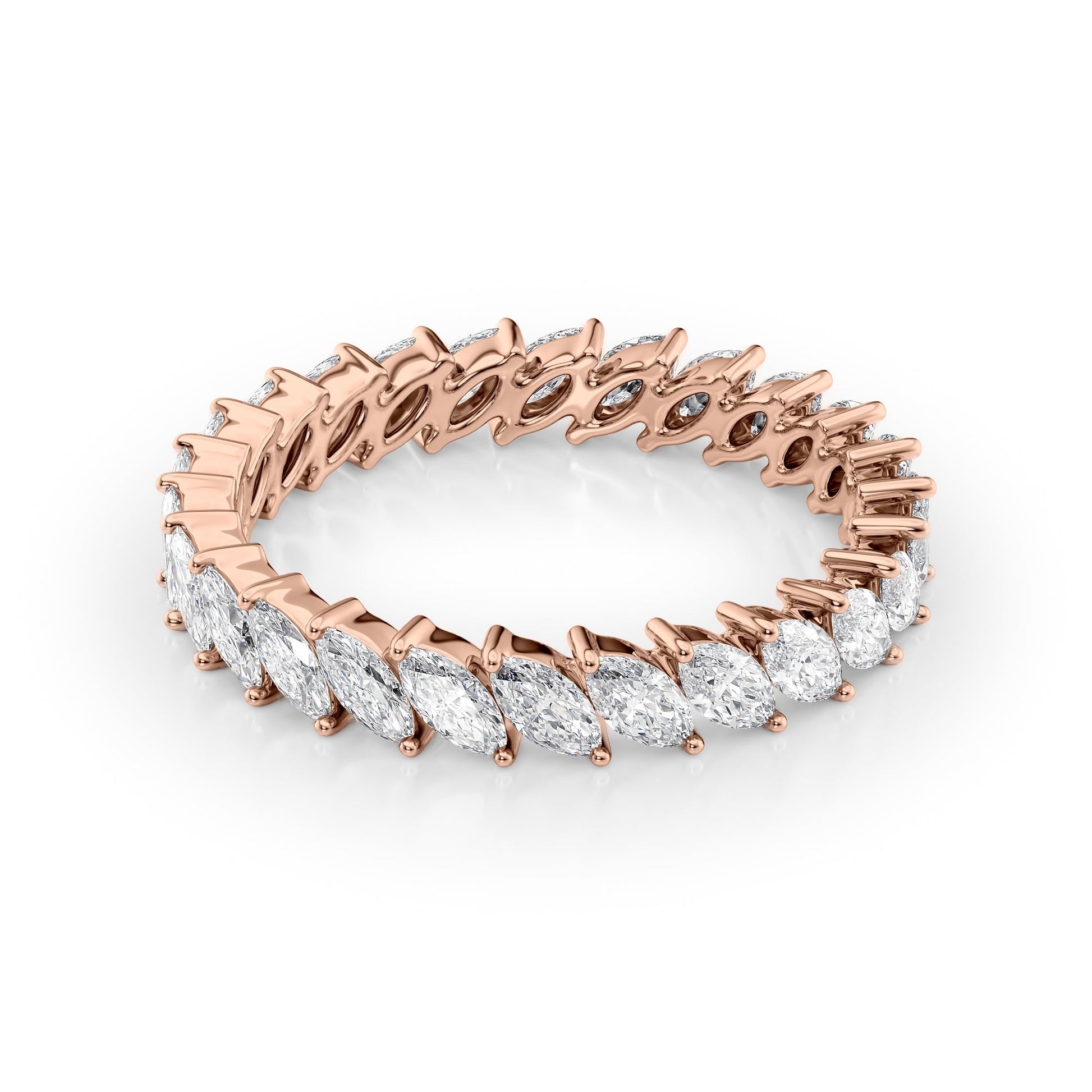 1.5ct Palara Marquise Cut Moissanite Ring - Rose Gold