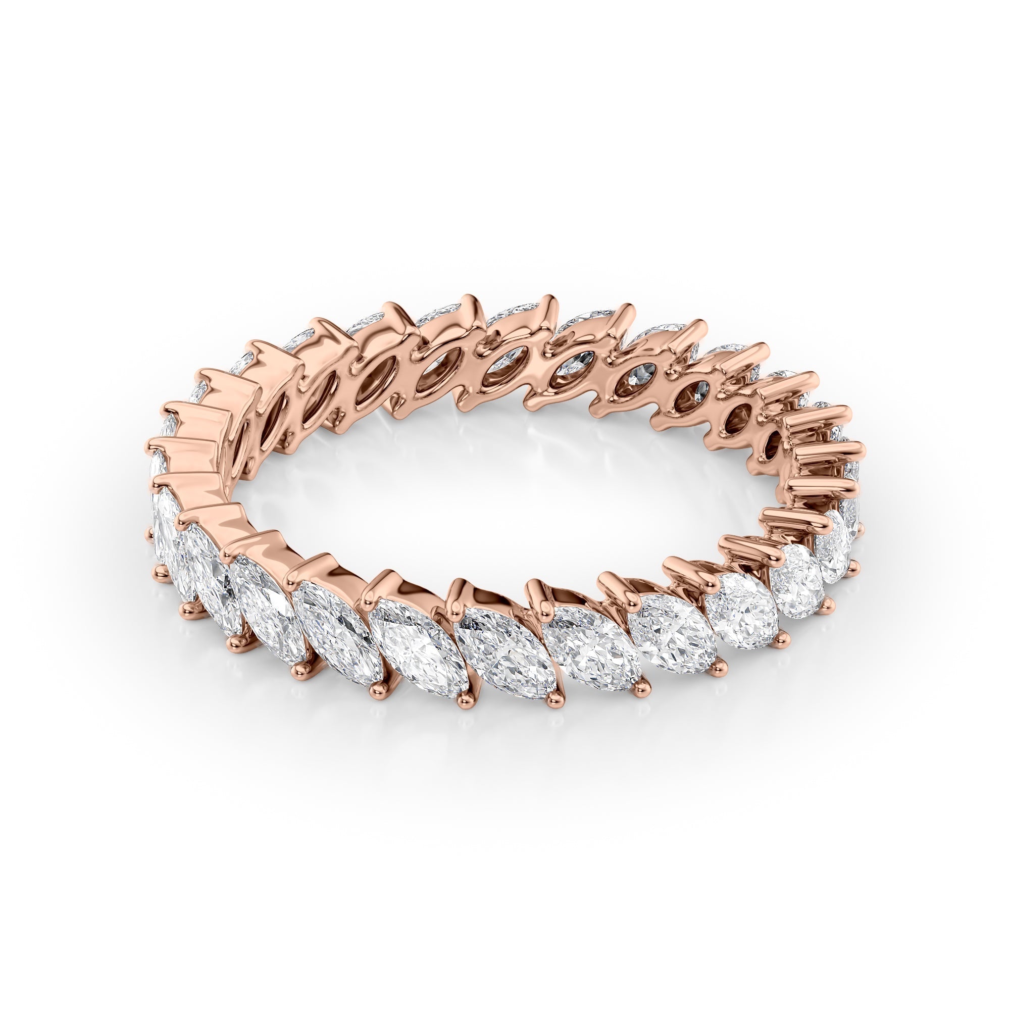 1.5ct Palara Marquise Cut Moissanite Ring - Rose Gold