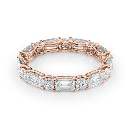 3.5ct Sarisa Round Cut Moissanite Ring - Rose Gold