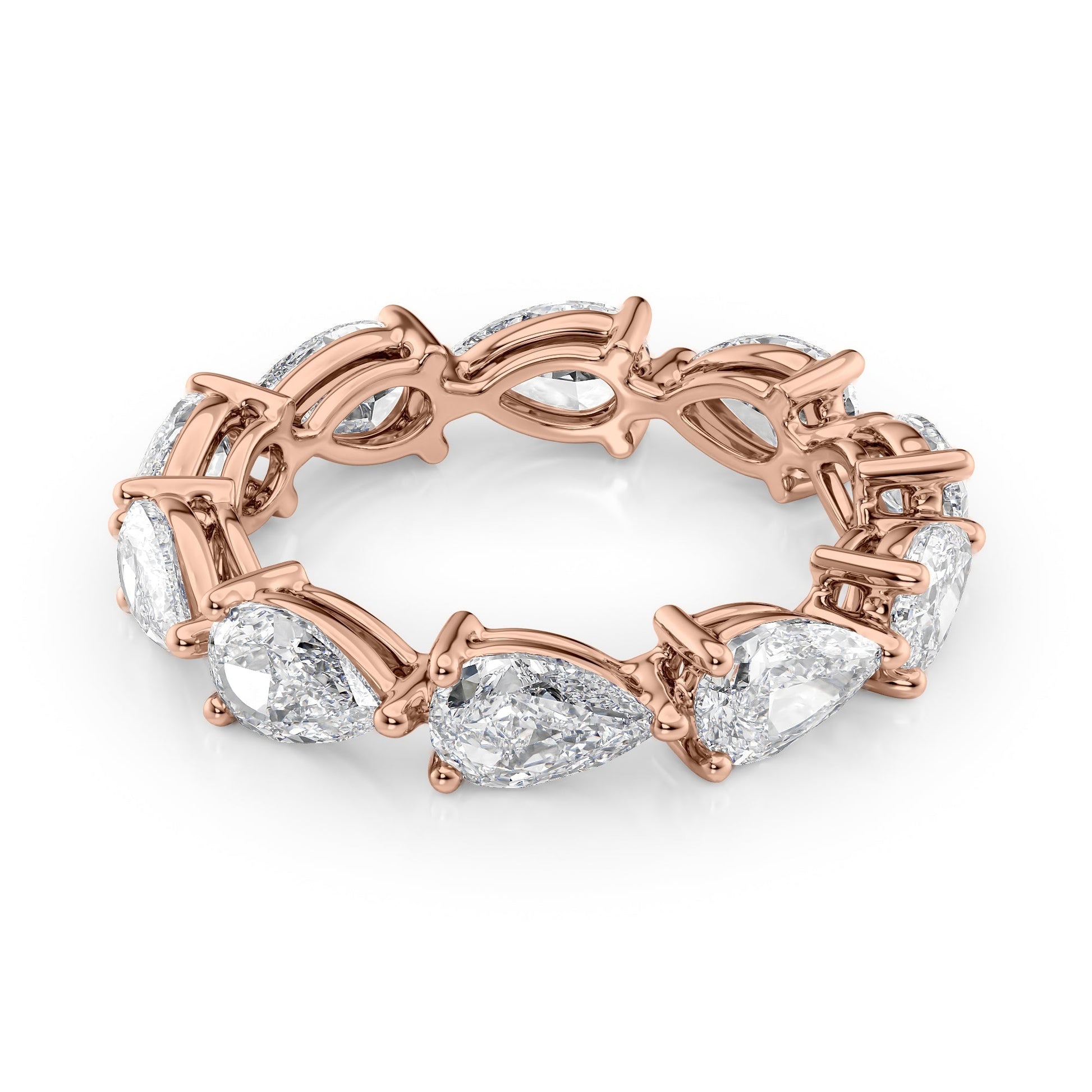 3.5ct Varena Pear Cut Moissanite Ring - Rose Gold