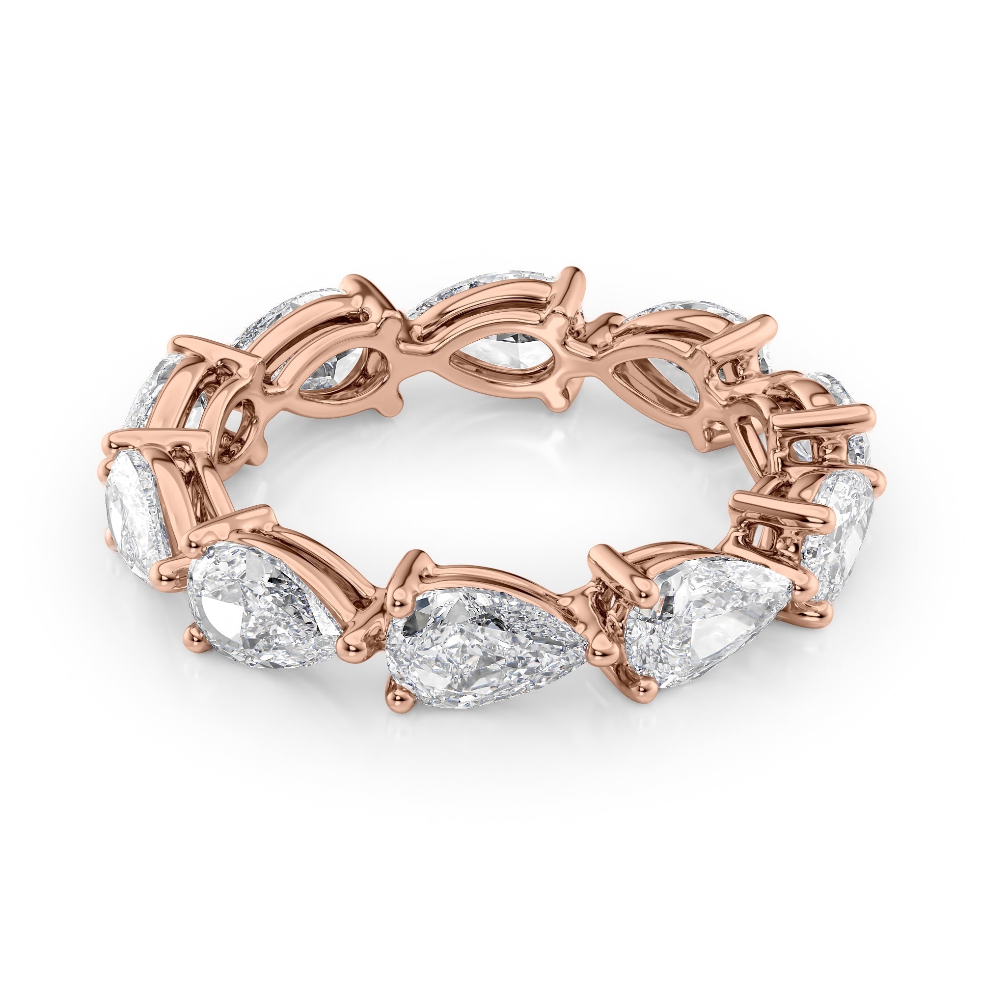 3.5ct Varena Pear Cut Moissanite Ring - Rose Gold