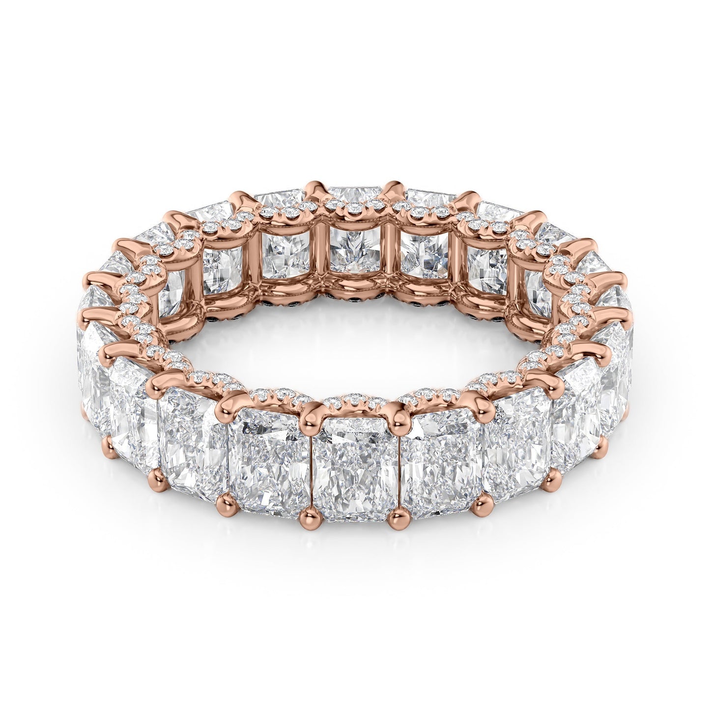 6.3ct Marika Round Cut Moissanite Ring - Rose Gold