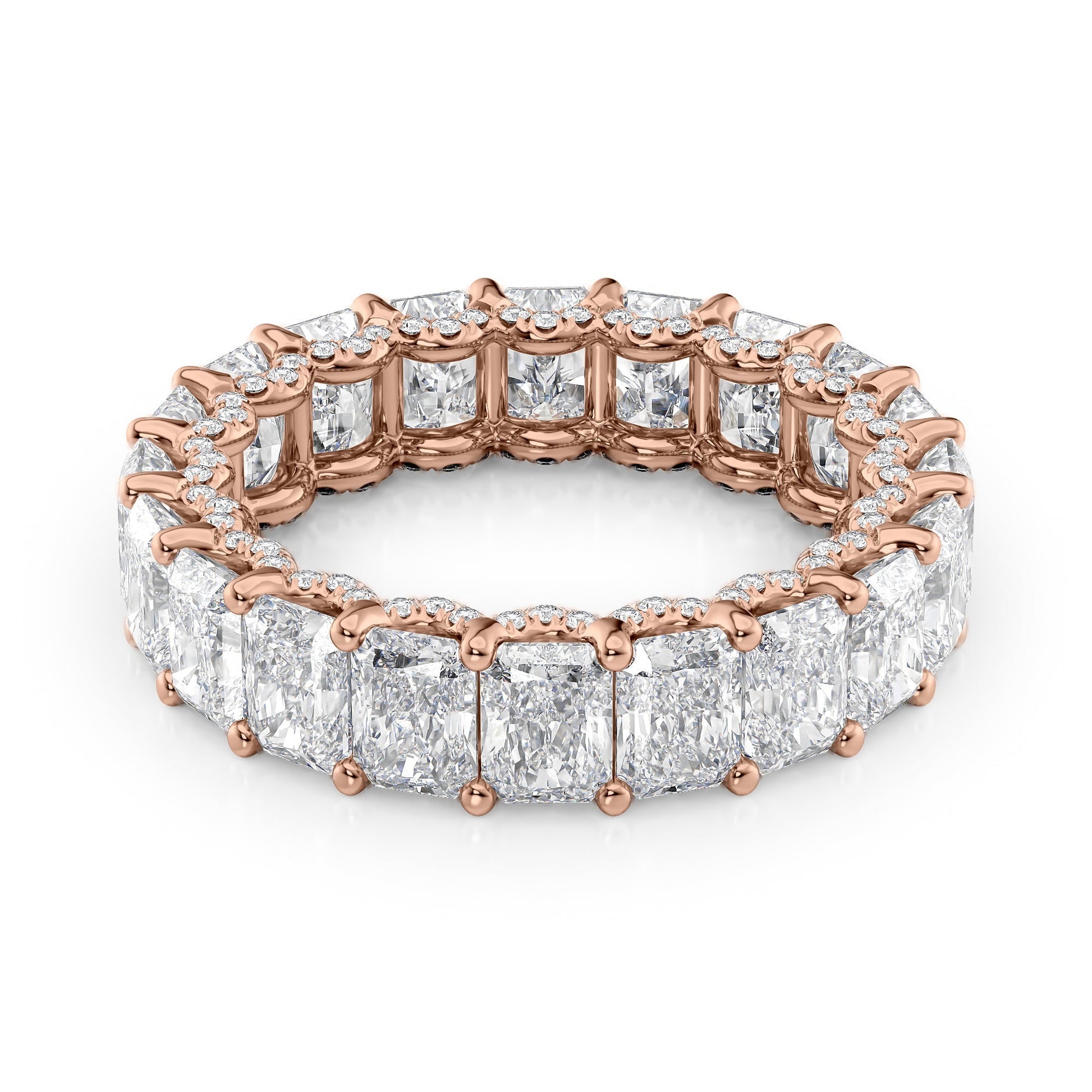 6.3ct Marika Round Cut Moissanite Ring - Rose Gold