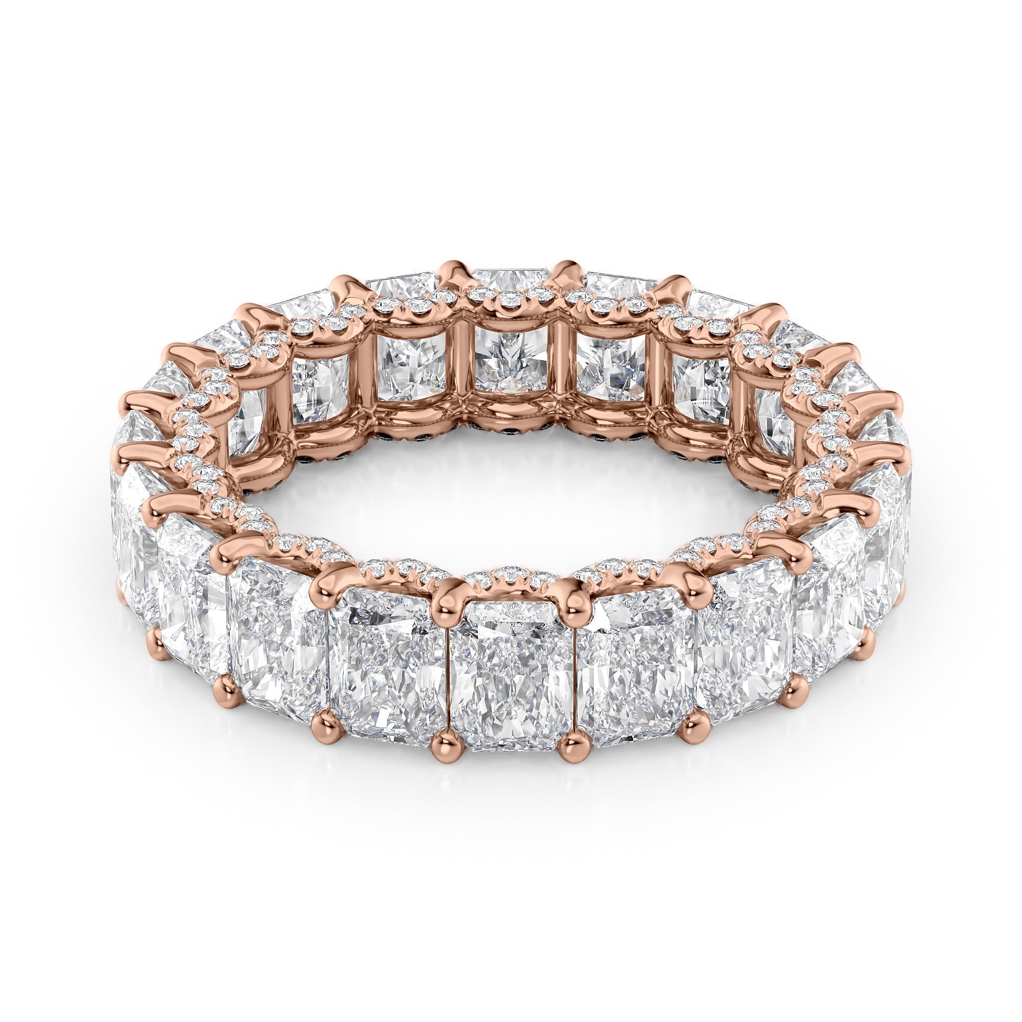 6.3ct Marika Round Cut Moissanite Ring - Rose Gold