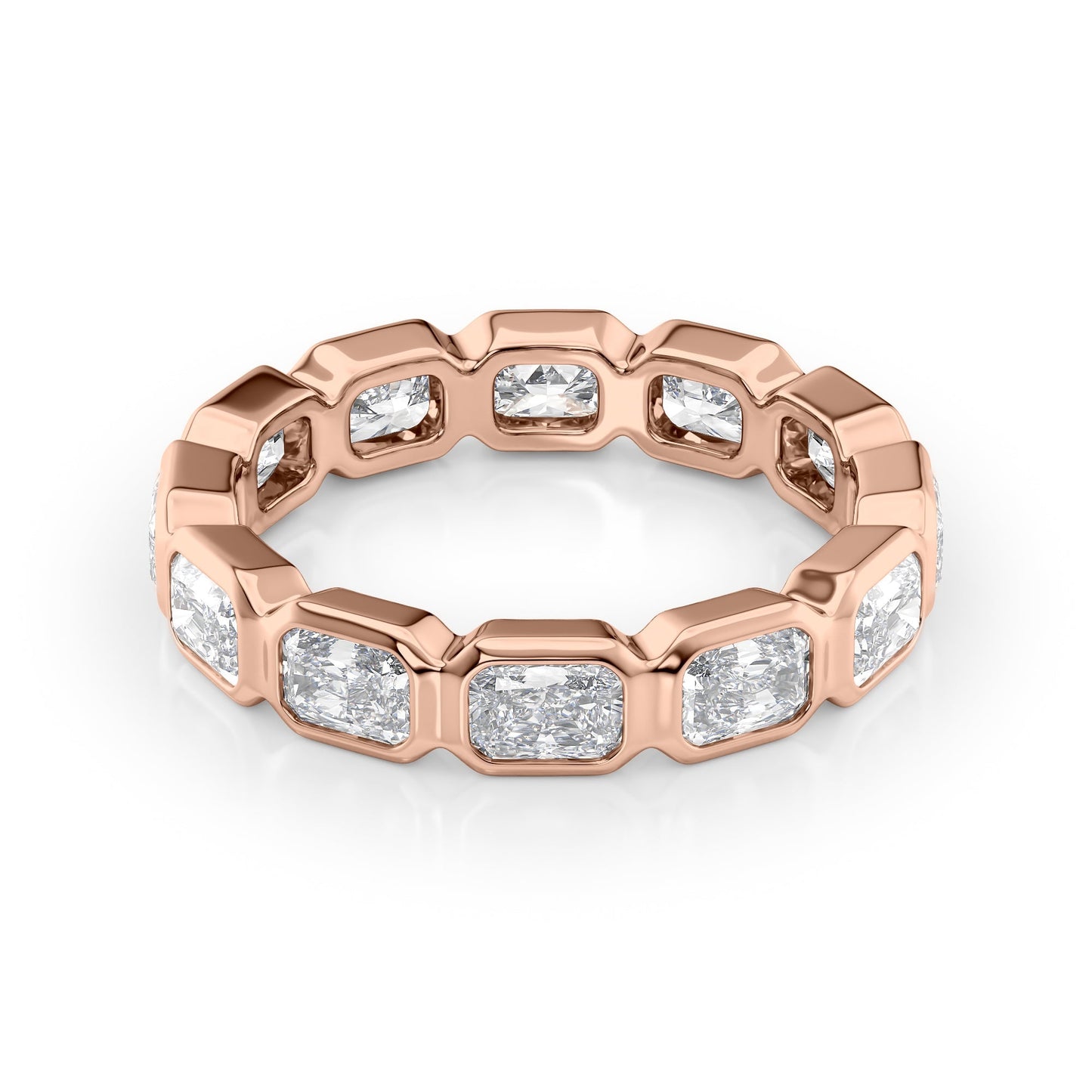 2.5ct Marija Radiant Cut Moissanite Ring - Rose Gold