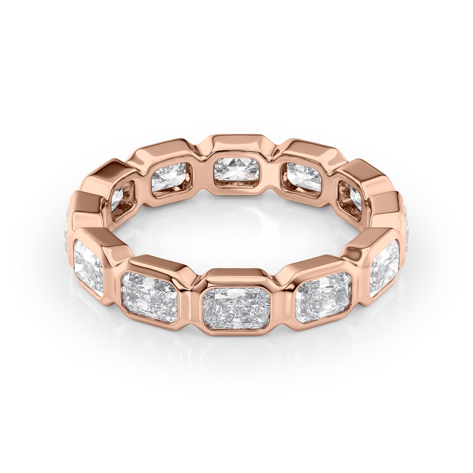 2.5ct Marija Radiant Cut Moissanite Ring - Rose Gold