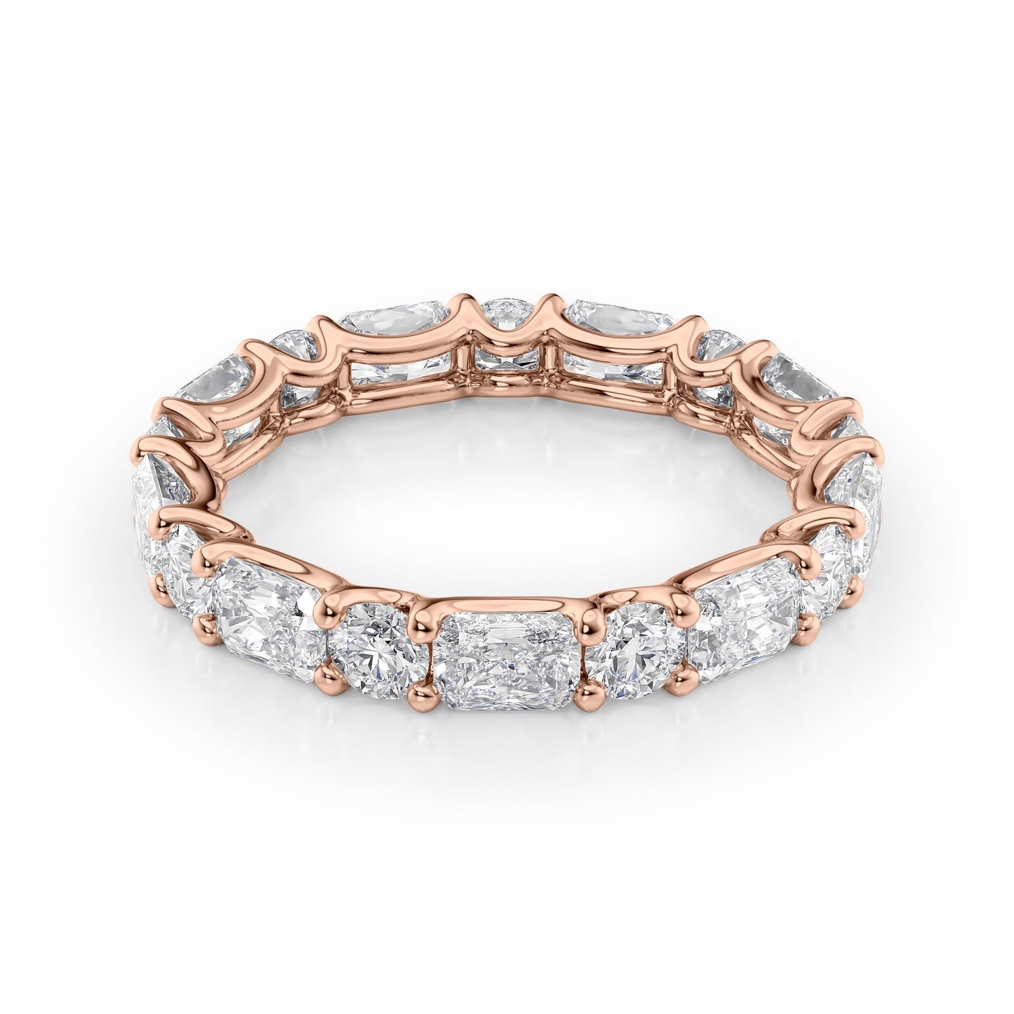 2.8ct Odessa Round Cut Moissanite Ring - Rose Gold