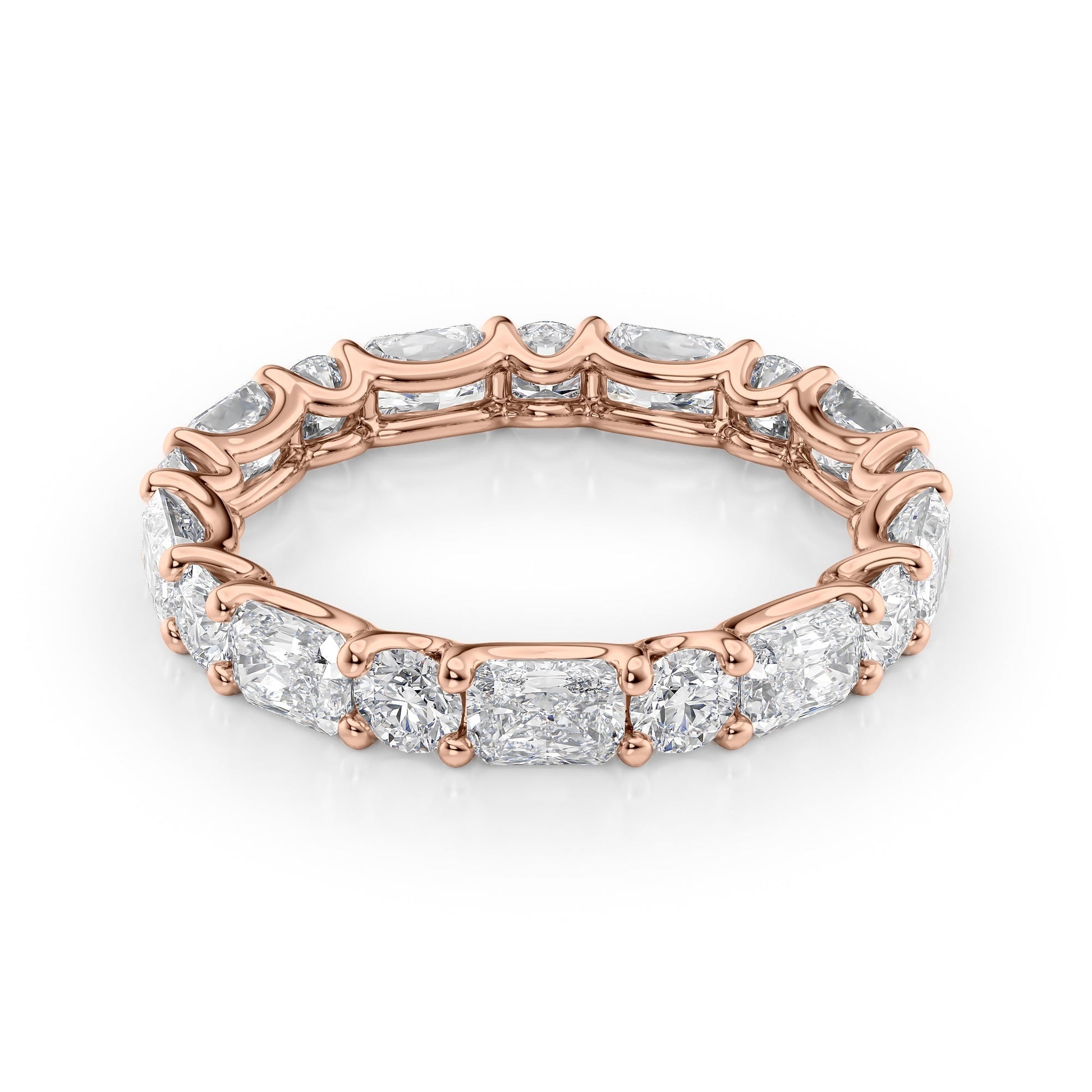 2.8ct Odessa Round Cut Moissanite Ring - Rose Gold