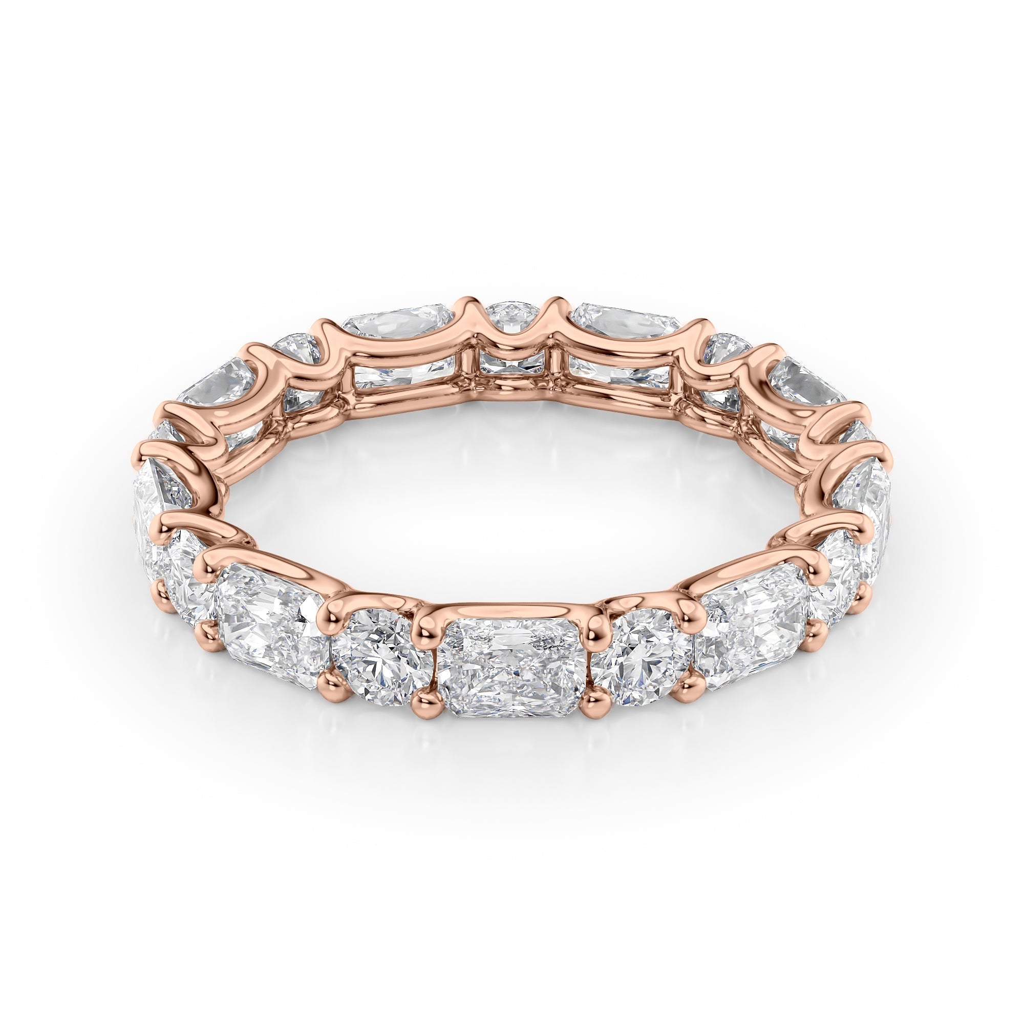 2.8ct Odessa Round Cut Moissanite Ring - Rose Gold