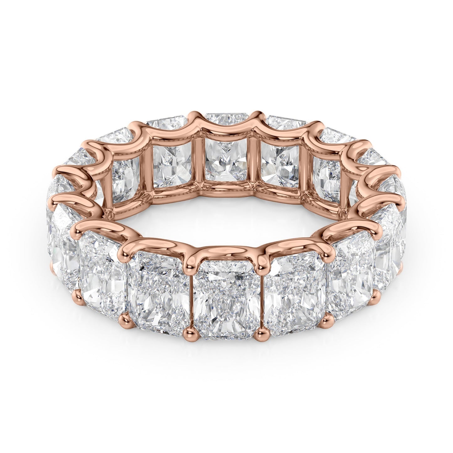8ct Yara Round Cut Moissanite Ring - Rose Gold