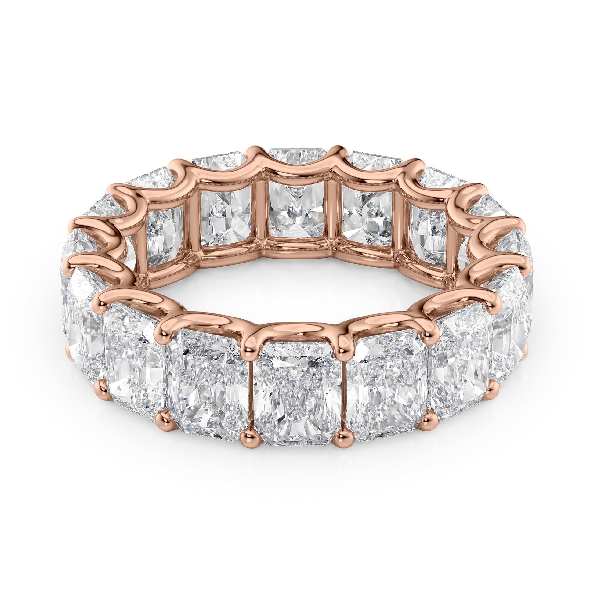 8ct Yara Round Cut Moissanite Ring - Rose Gold