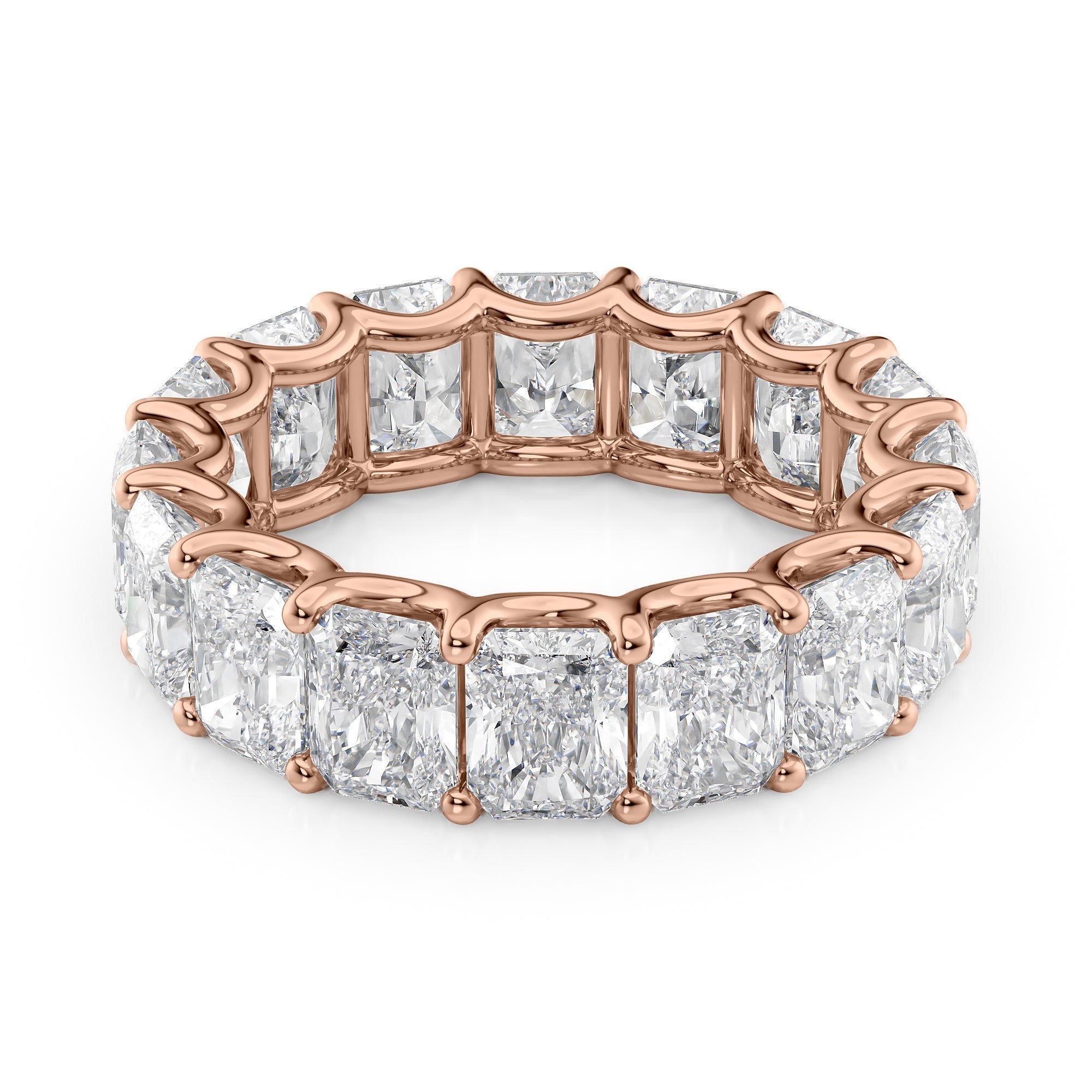 8ct Yara Round Cut Moissanite Ring - Rose Gold