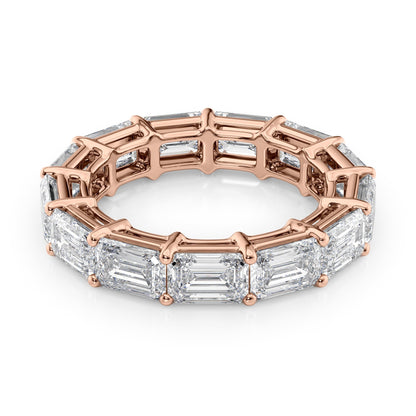 6ct Sarona Emerald Cut Moissanite Ring - Rose Gold