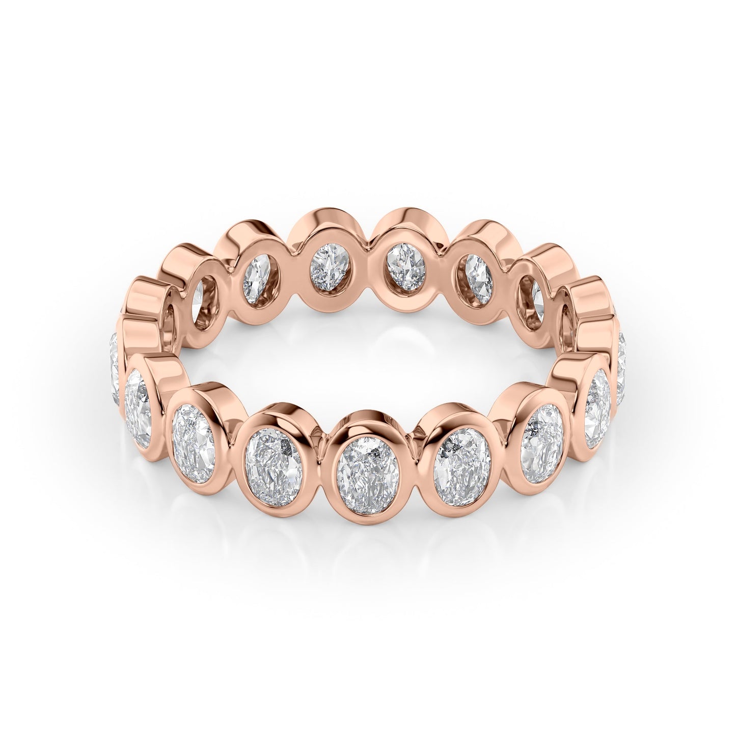 1.7ct Tamira Oval Cut Moissanite Ring - Rose Gold