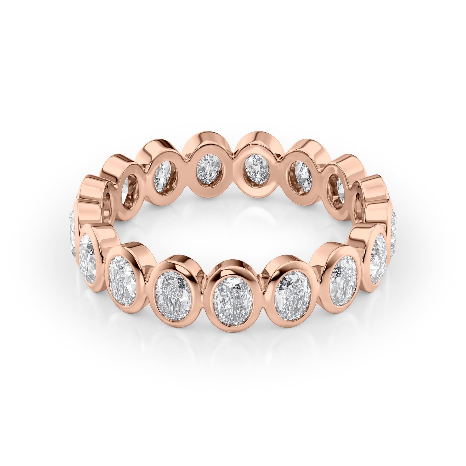 1.7ct Tamira Oval Cut Moissanite Ring - Rose Gold
