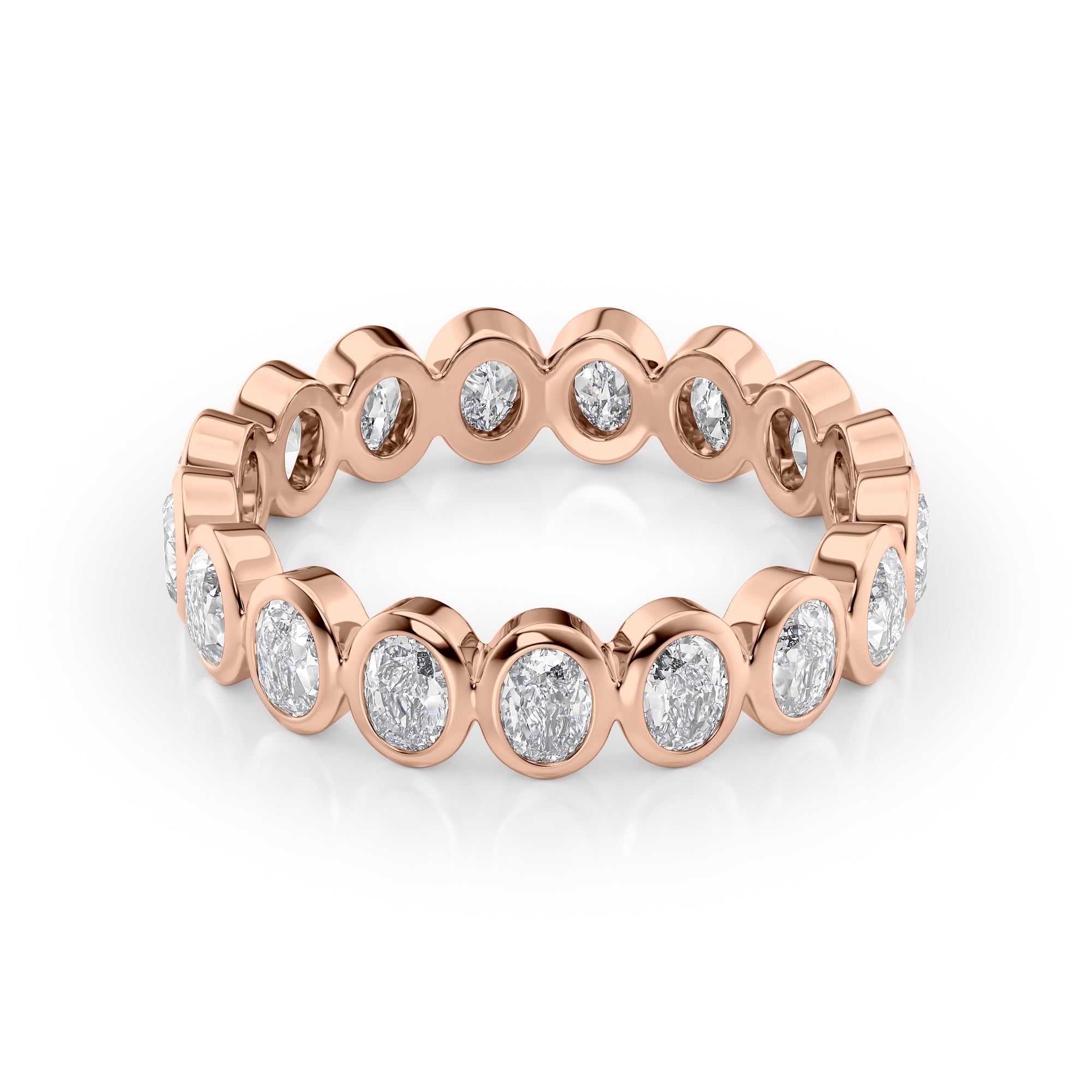 1.7ct Tamira Oval Cut Moissanite Ring - Rose Gold
