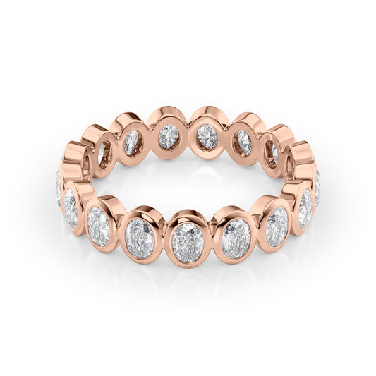 1.7ct Tamira Oval Cut Moissanite Ring - Rose Gold