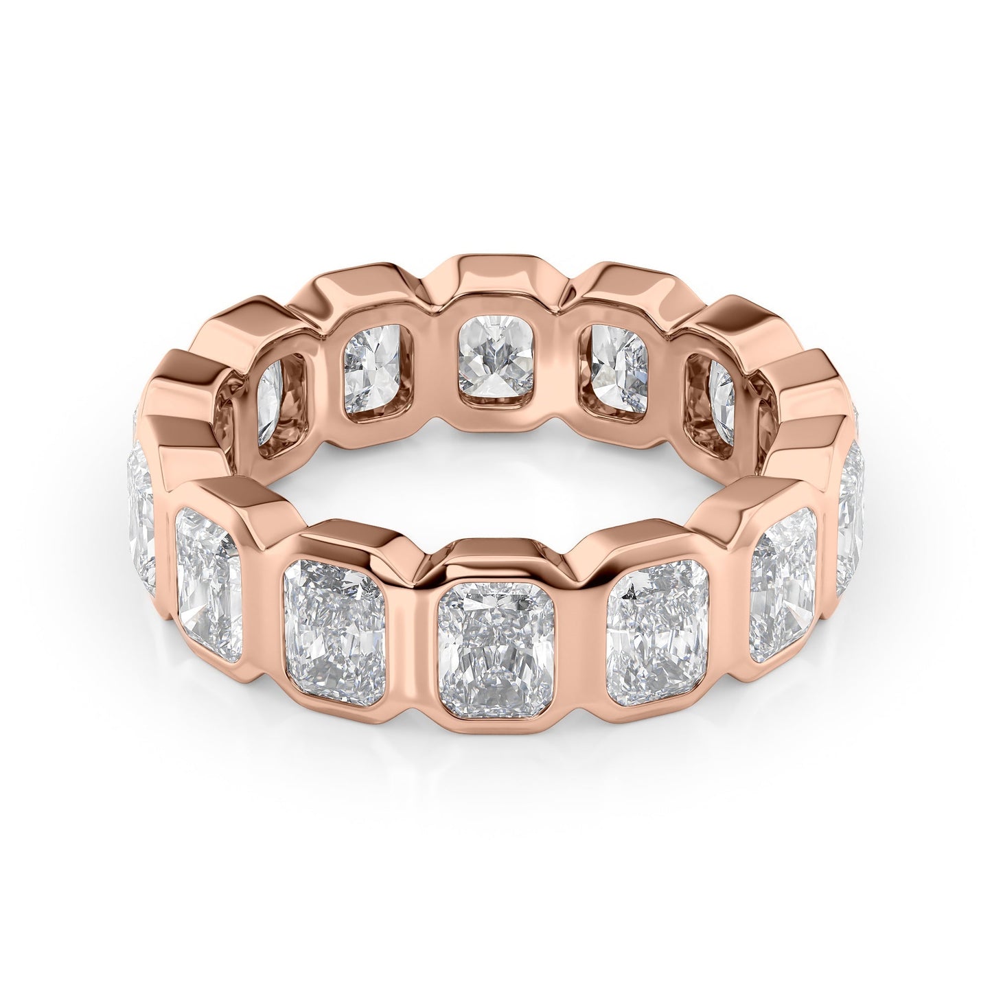 4ct Chastity Round Cut Moissanite Ring - Rose Gold
