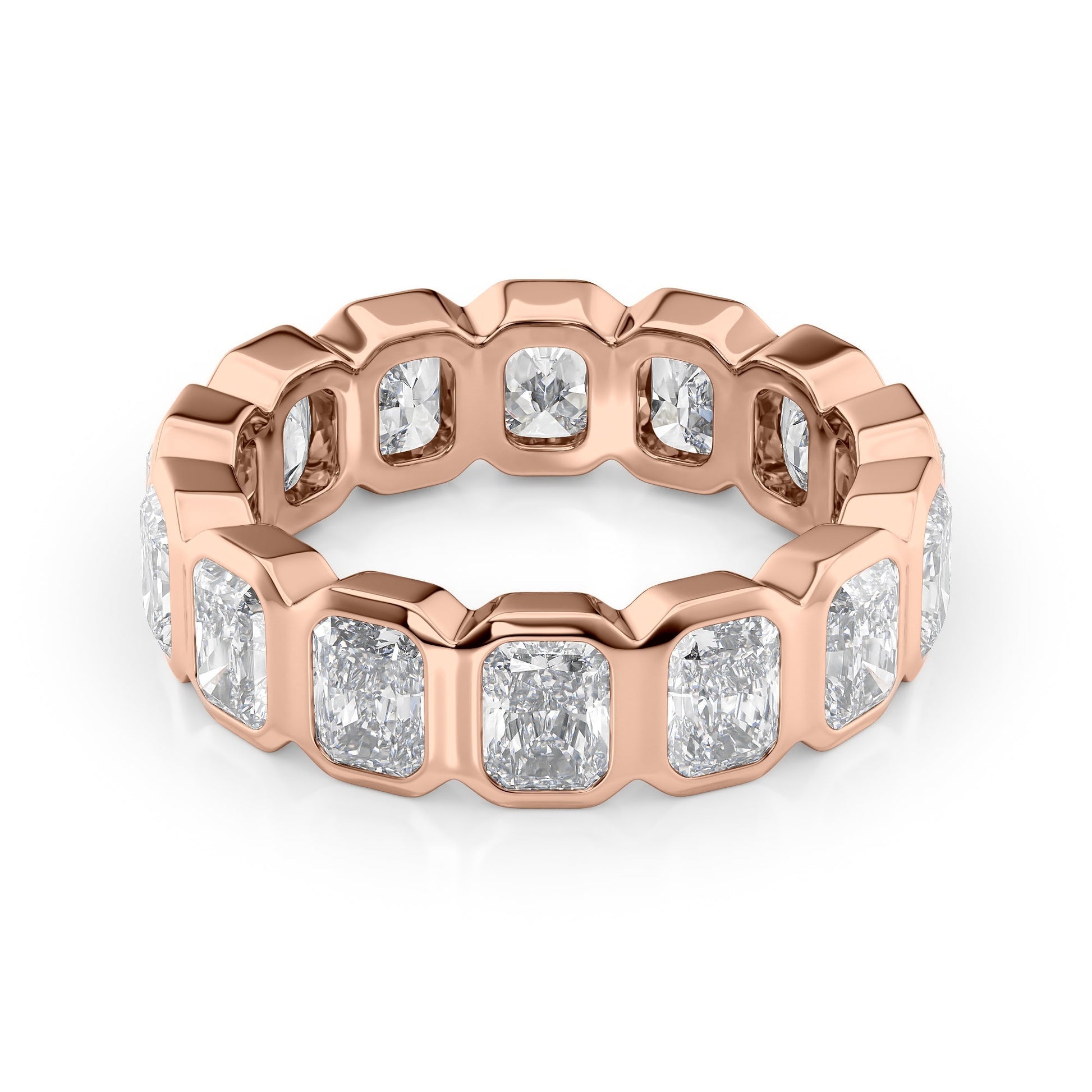 4ct Chastity Round Cut Moissanite Ring - Rose Gold