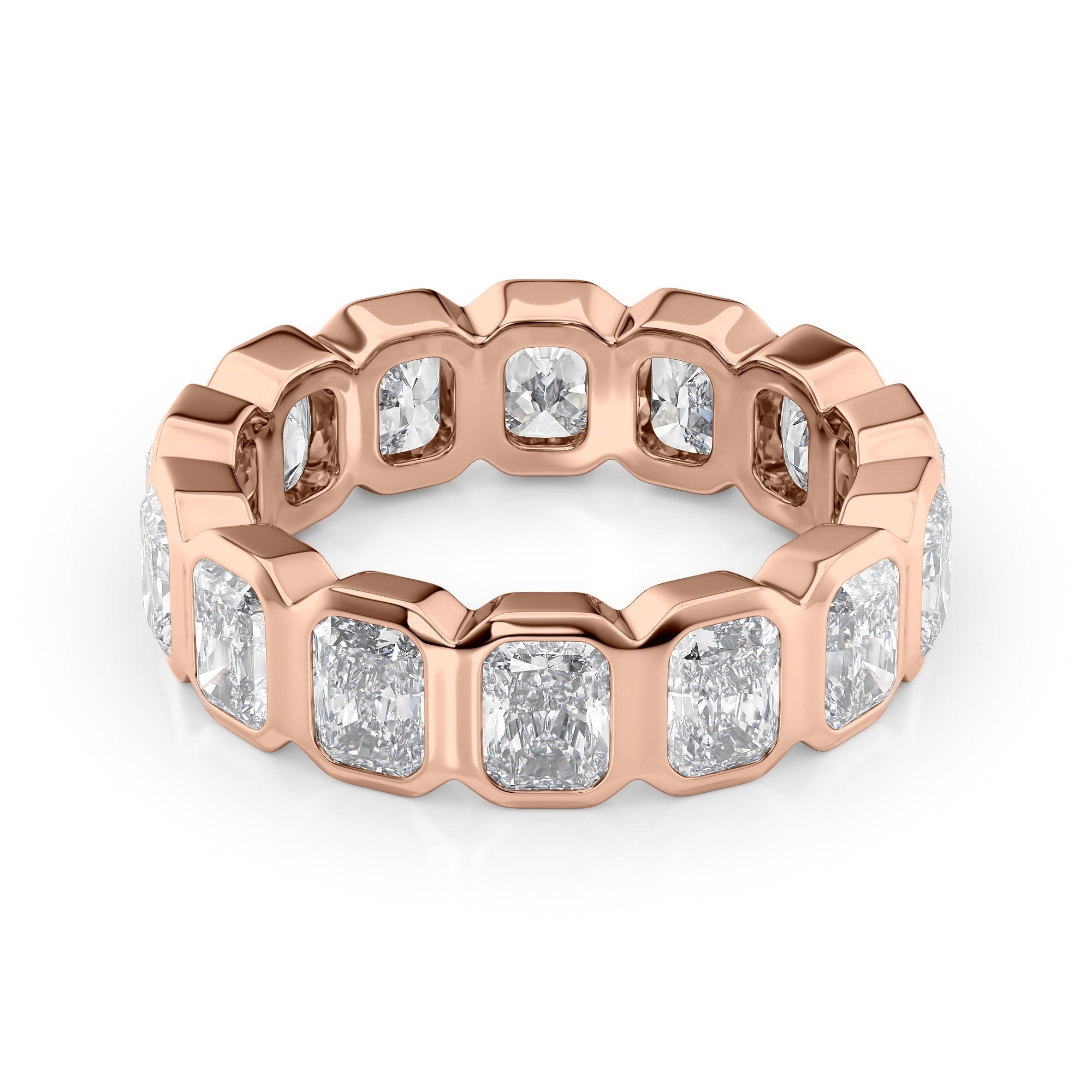 4ct Chastity Round Cut Moissanite Ring - Rose Gold