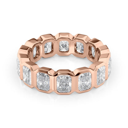 4ct Chastity Round Cut Moissanite Ring - Rose Gold