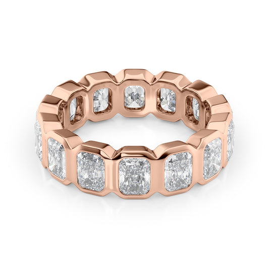 4ct Chastity Round Cut Moissanite Ring - Rose Gold