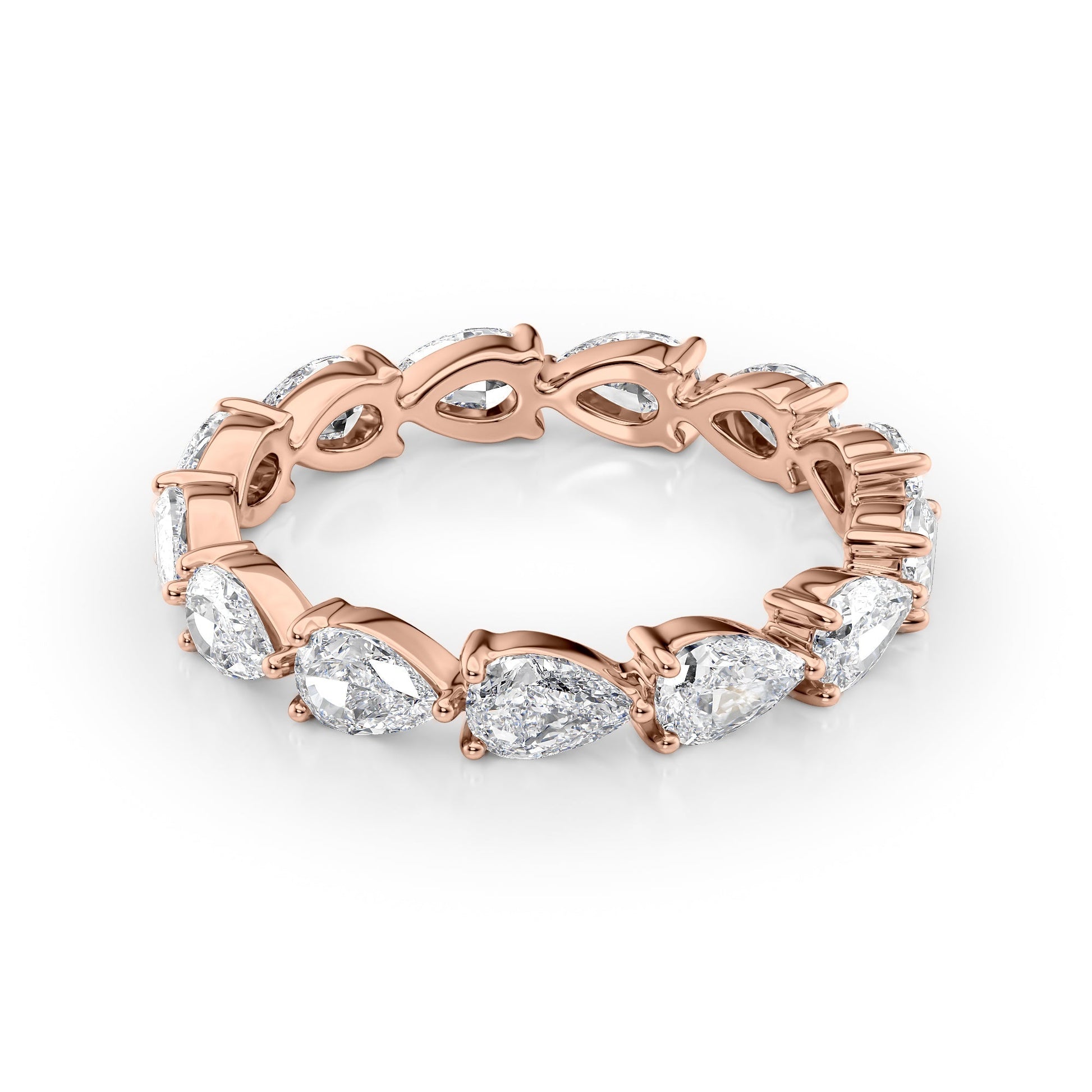 2ct Finna Pear Cut Moissanite Ring - Rose Gold