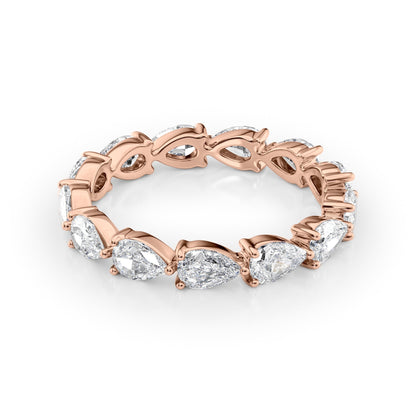 2ct Finna Pear Cut Moissanite Ring - Rose Gold