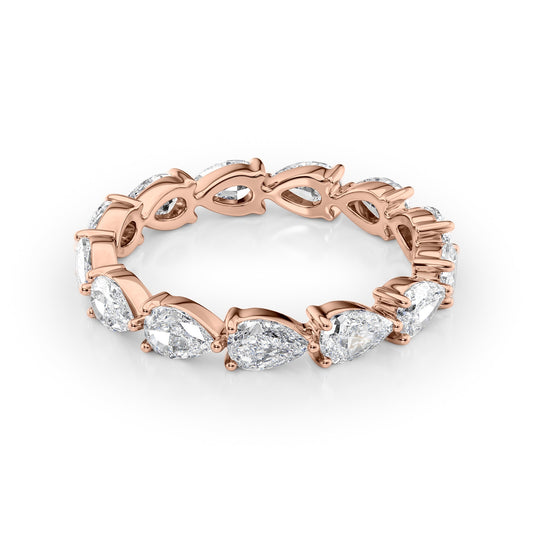 2ct Finna Pear Cut Moissanite Ring - Rose Gold