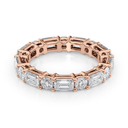 4ct Elina Round Cut Moissanite Ring - Rose Gold