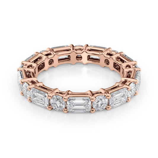 4ct Elina Round Cut Moissanite Ring - Rose Gold