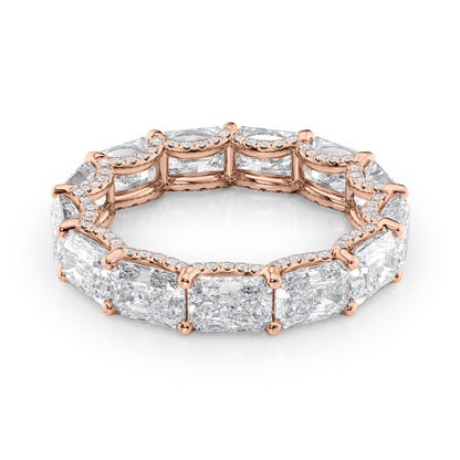 5.3ct Kaliana Radiant Cut Moissanite Ring - Rose Gold