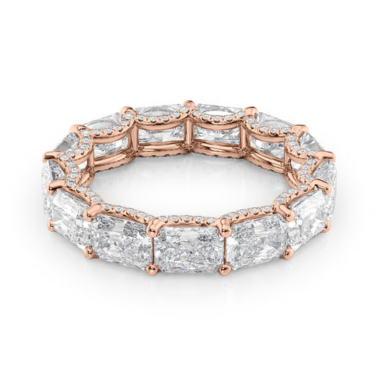 5.3ct Kaliana Radiant Cut Moissanite Ring - Rose Gold