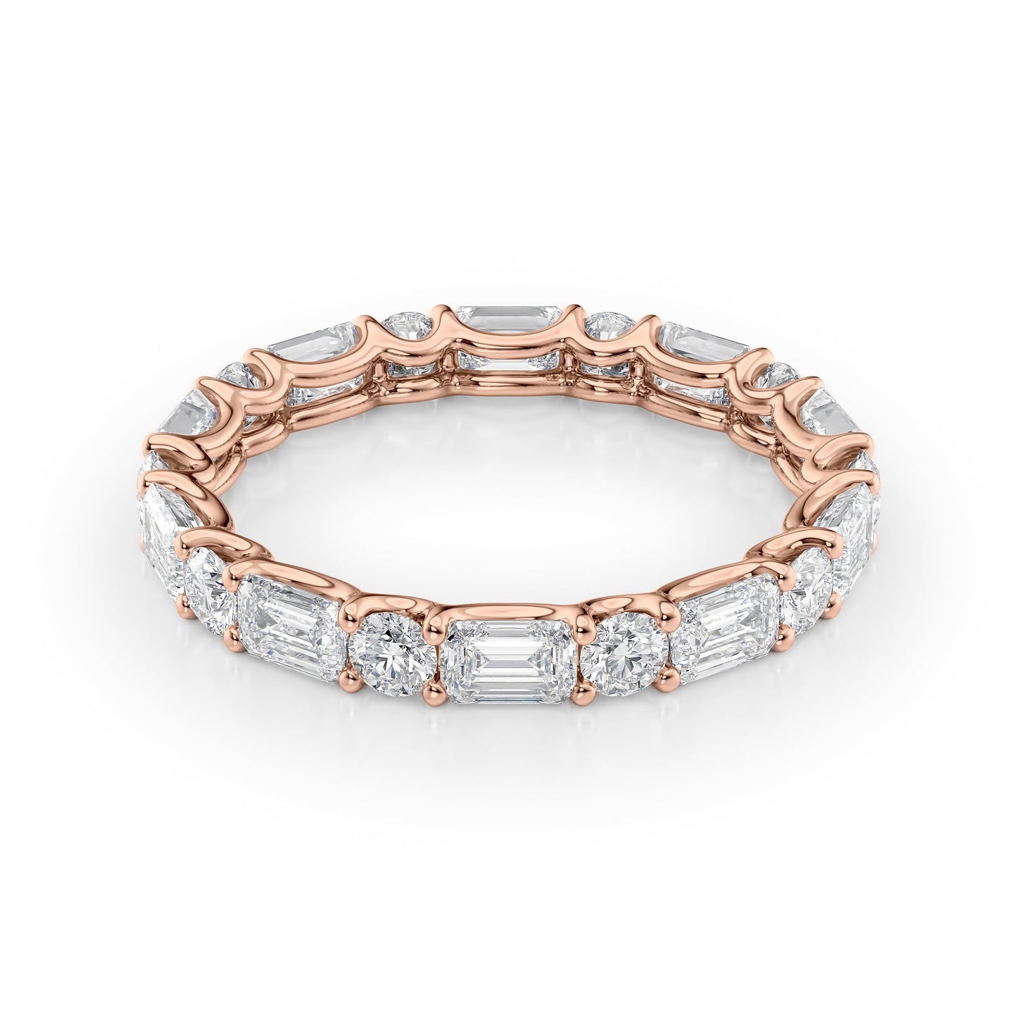 2.6ct Niara Round Cut Moissanite Ring - Rose Gold