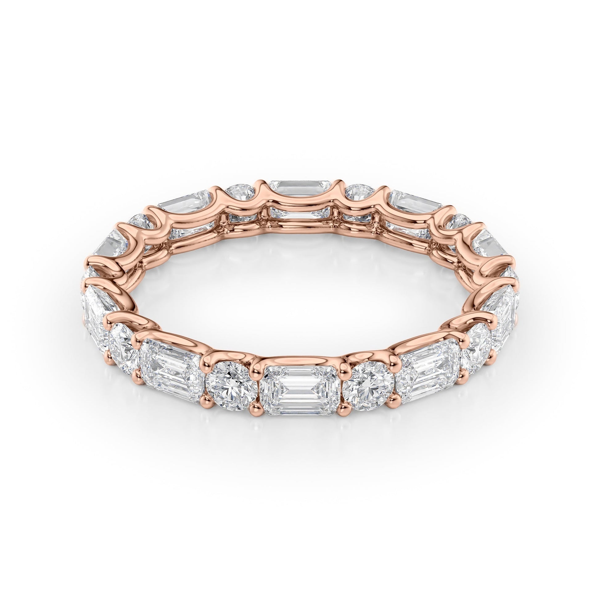 2.6ct Niara Round Cut Moissanite Ring - Rose Gold
