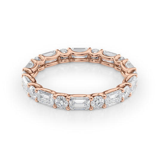 2.6ct Niara Round Cut Moissanite Ring - Rose Gold
